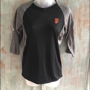 Authentic Majestic Giants 3/4 long sleeve size L